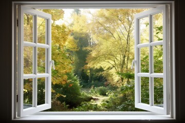 Open the PVC window made of white plastic in your home.
