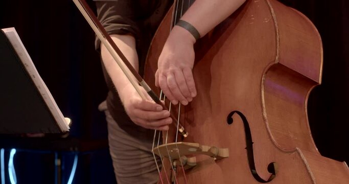 Richness fullness sound bow allows musician achieve fuller richer more sustained sound compared playing fingers bow enables control length sound emphasizes resonance harmonically rich character double