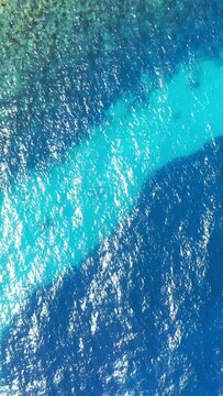 Aerial view above of mangroves at Los Juanes in Morrocoy National Park, Venezuela
