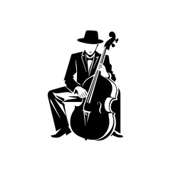 musician silhouette illustration