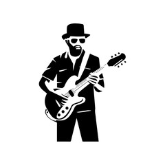 musician silhouette illustration