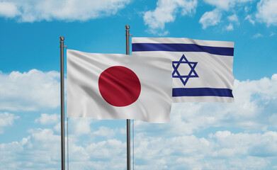 Israel and Japan flag