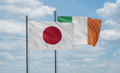 Ireland and Japan flag