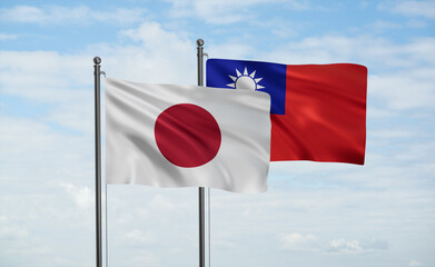 Taiwan and Japan flag