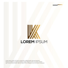 Luxury K Golden Logo