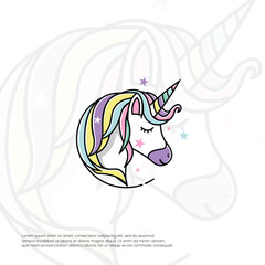 Playful Unicorn Logo