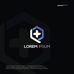 P Cross Hospital Logo Design