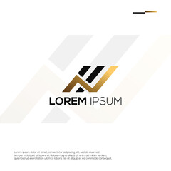 N Modern Logo Design