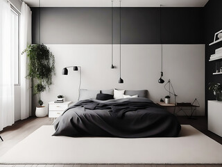 Luxury Modern bedroom, interior, room, sofa, furniture, living, home, design, house, couch, wall, chair, table, floor, apartment, 