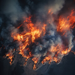 Fototapeta na wymiar Fiery destruction as wildfires spread, reflecting the urgent need for ecology protection