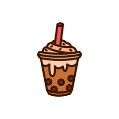 Frappe coffee icon design flat style isolated on white background