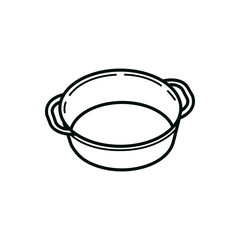 Cooking pot icon design isolated on white background