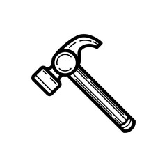 Hammer icon design isolated on white background