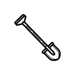 Shovel icon design isolated on white background