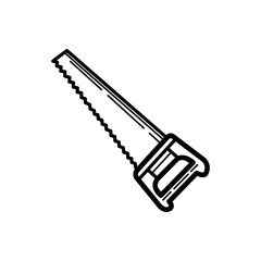 Hand saw icon design isolated on white background