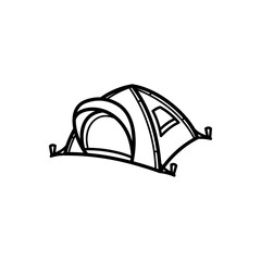 Tent icon design isolated on white background