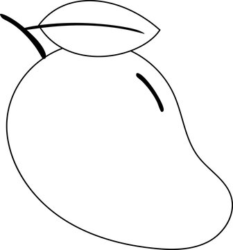 recommend clip art: Mango Outline Illustration