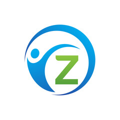 'Z' letter healthcare medical logo design.