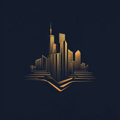 business logo black background