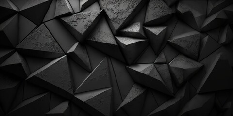 Abstract geometry background. Graphic surface, black triangle elements illustration. Grunge modern futuristic print, artwork for interior design, fashion textile fabric, wallpaper