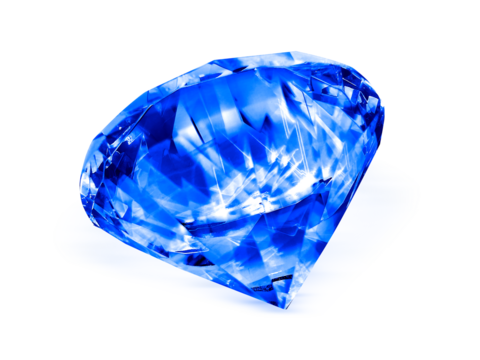 Dazzling diamond blue, transparent background