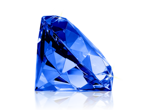 Dazzling diamond blue, transparent background
