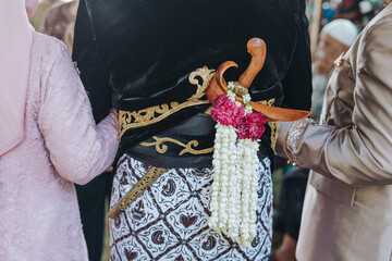 Javanese Keris is Indonesian traditional weapon. Nowadays usually used for wedding groom accessories