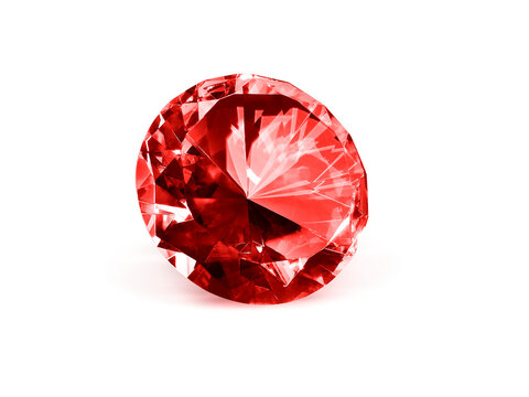 Dazzling diamond red, transparent background