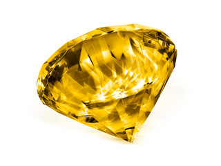 Dazzling diamond Yellow. transparent background