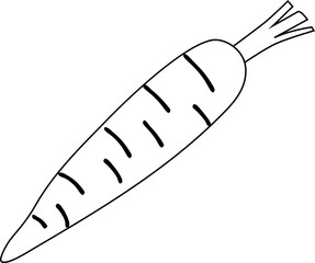 Obraz premium Carrot Outline Illustration