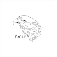 Vector titel eagle head eagle logo symbol - gaming logo elegant element for brand