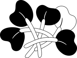 Watercresshand drawn design elements for decoration.