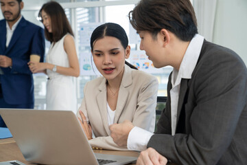 asian business people working at office