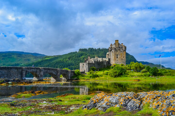 Scotland, Edinburgh, 13.07.2017: Dark architecture of the city of Edinburgh