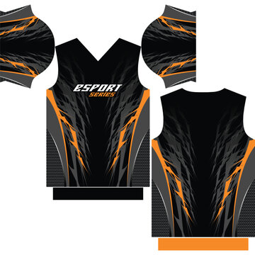 Ready to print short sleeve gaming jersey design