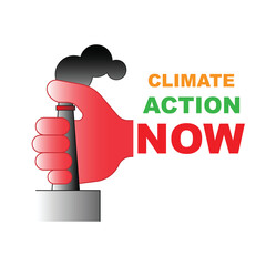 We must act now to stop irreversible consequences of climate change. Conceptual vector illustration.