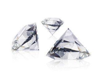 Shiny brilliant diamond, transparent background