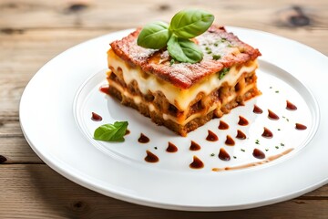 lasagna with spinach and tomatoes - Generative AI
