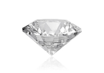 Shiny brilliant diamond, transparent background