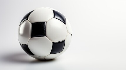 Fototapeta premium Soccer ball on isolated with text space can use for advertising, ads, branding