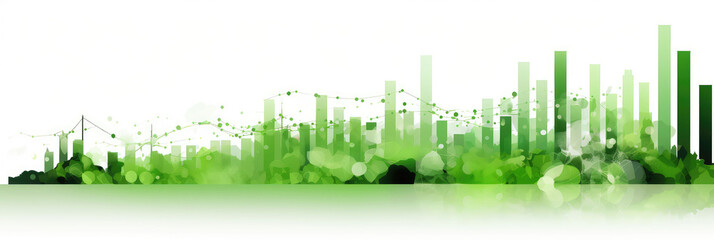 illustration green city concept map