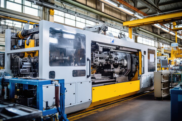 Fototapeta premium Machine tools at work in a modern factory