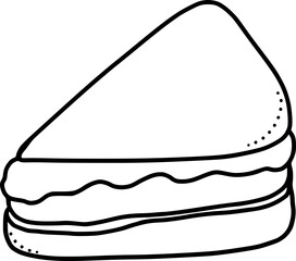 hand drawn vector illustration of sandwich 