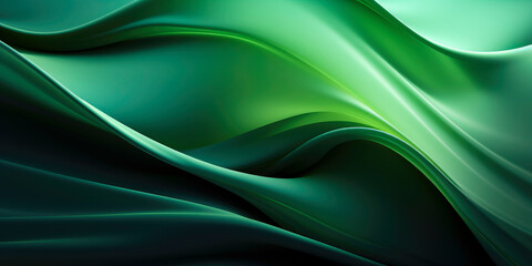Colorful Abstract Green Twisting Background