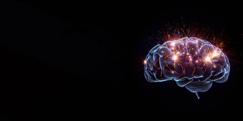 Obraz premium Human Brain: The Art of AI, Generative AI