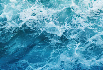 Fototapeta na wymiar sea water texture, aerial shot of blue ocean water with splashes for sale