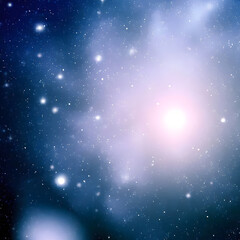 Fototapeta na wymiar abstract deep space background with glowing nebula and stars