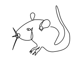 one continuous line of mice
