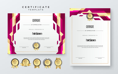 luxury certificate design for multipurpose I colorful elegant certificate of achievement template