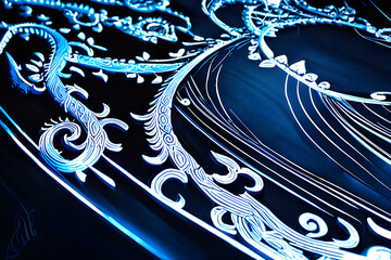 blue and black background, generative ai